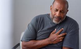 Man having chest pain