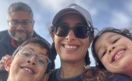 Anjali with her husband Ruben and her children Ori and Dahlia