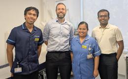 Dr Paul Harrow with members of his team