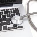 Stethoscope and laptop